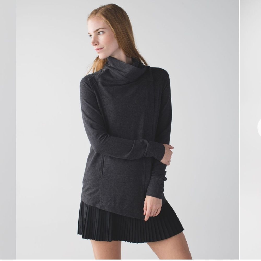 Lululemon Athletica Coast Wrap Heathered Mod Black 4
